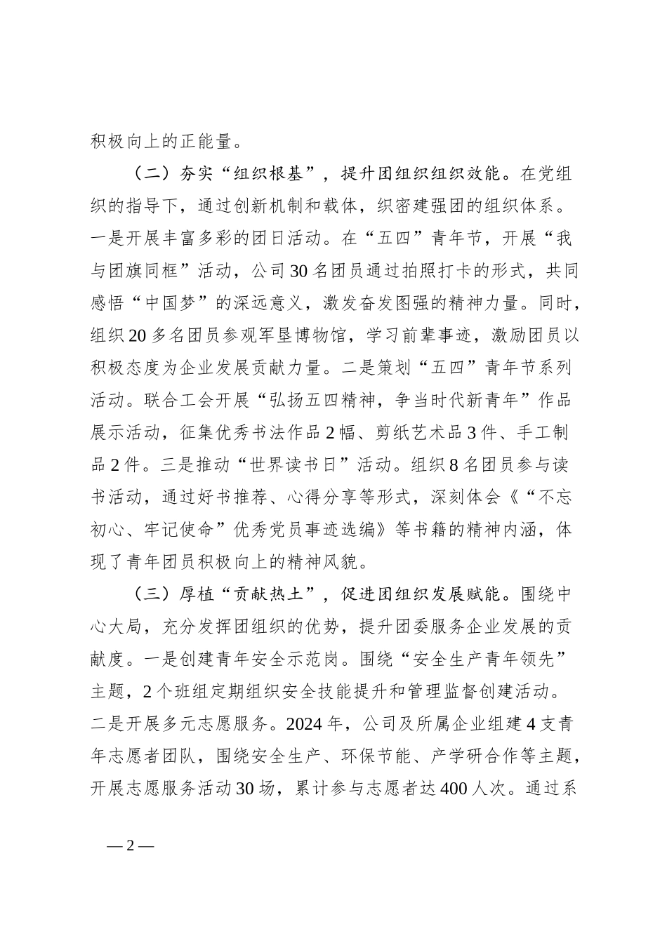 团委2024年度工作总结_第2页