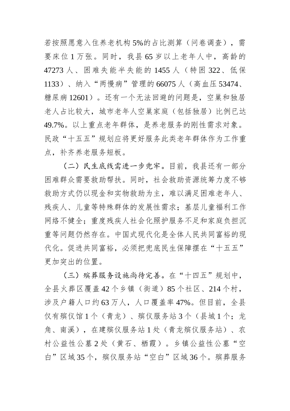 民政局关于+“十五五”规划初步思路的报告_第2页