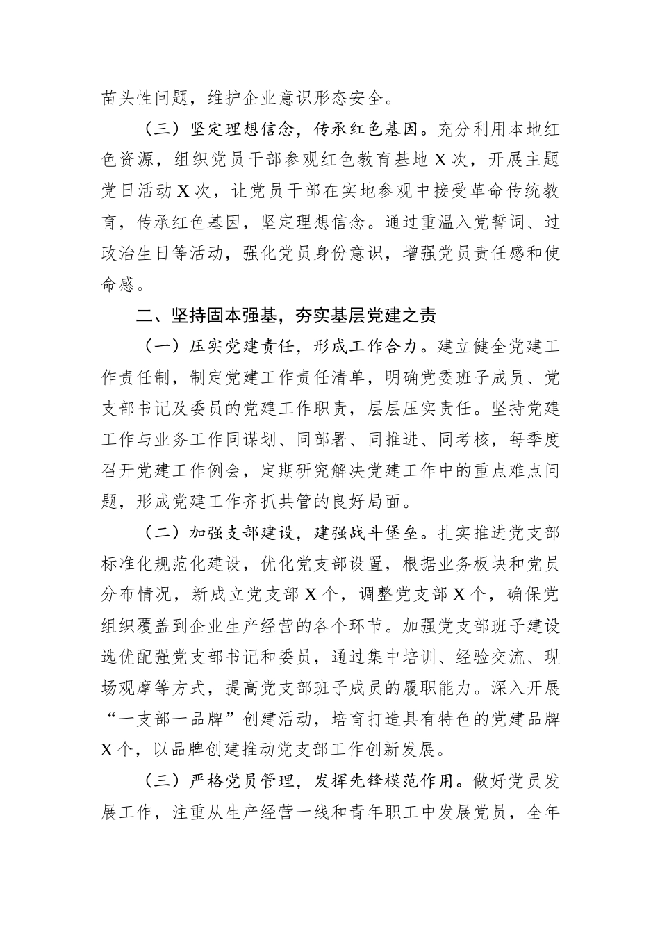 国企党委书记2024年述职述廉报告_第2页