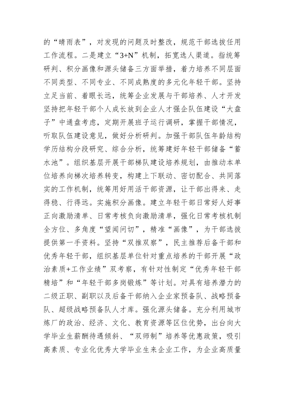 国有企业党委2024年度年轻干部人才培养工作总结_第2页