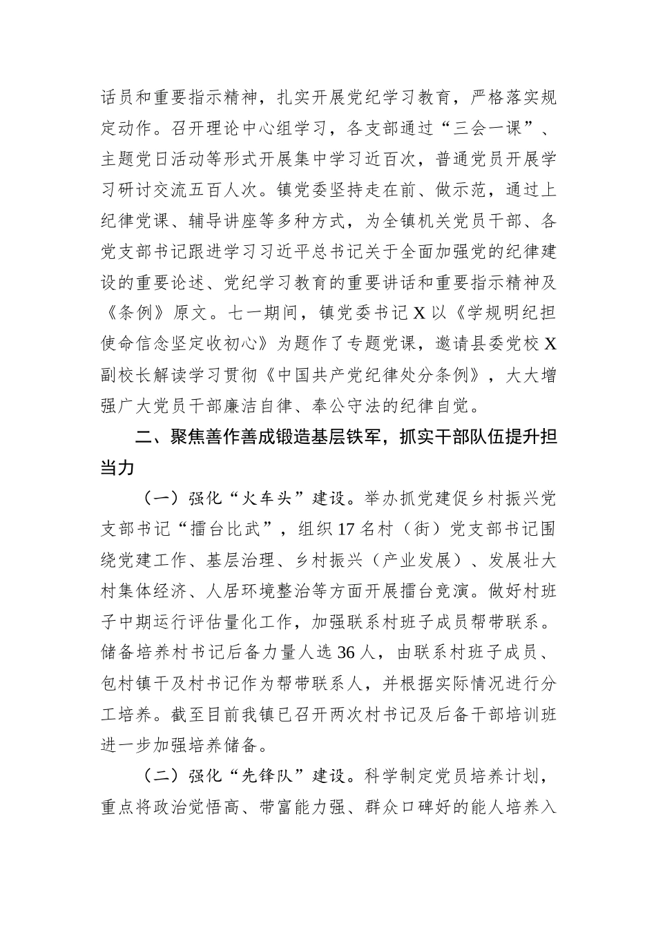 镇2024年度党建工作总结及2025年工作计划_第2页