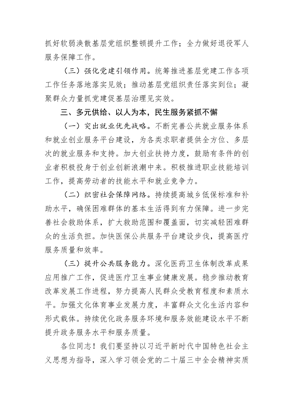 镇长在2025年镇务虚会上讲话_第3页