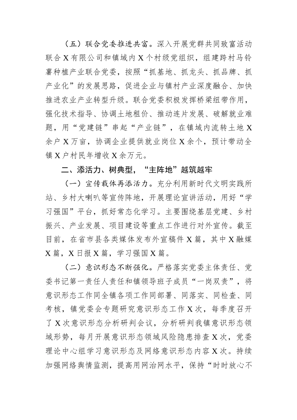 乡镇2024年党委工作报告_第3页