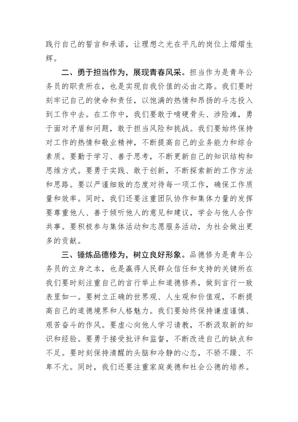 在优秀青年干部座谈会上的交流发言_第2页