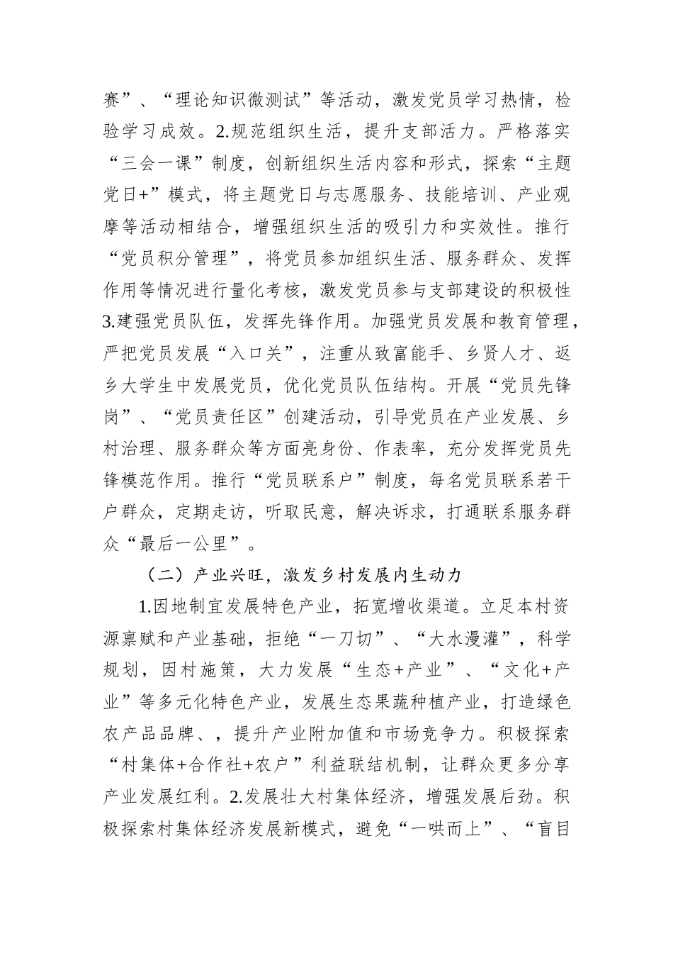 2025年村党支部工作计划_第2页
