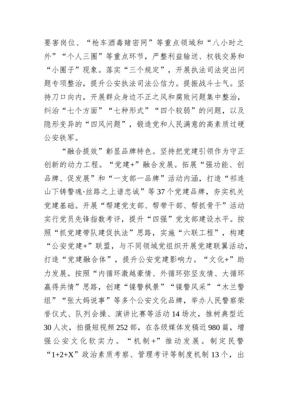 公安政治工作高质量发展典型案例做法材料_第3页