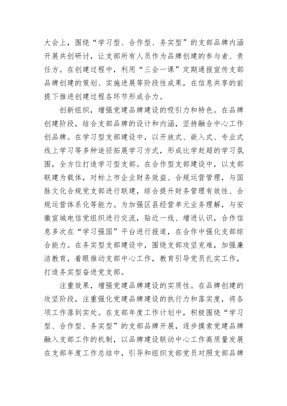 经验交流：“三型”党支部品牌开创基层党建工作新路径_第3页