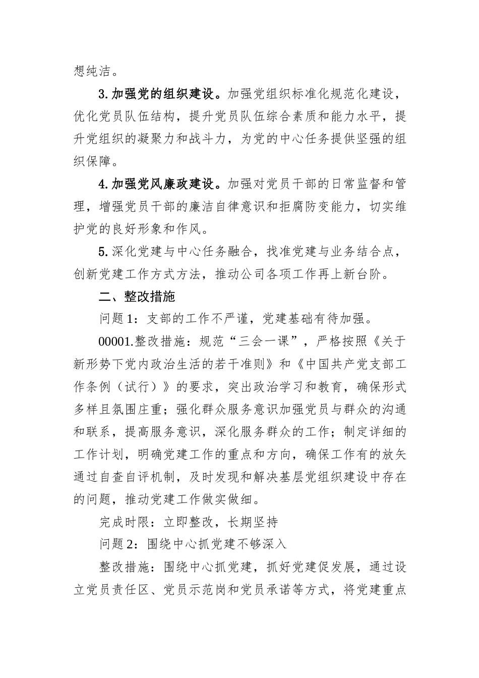 2024年党组织书记述职评议考核整改方案_第2页