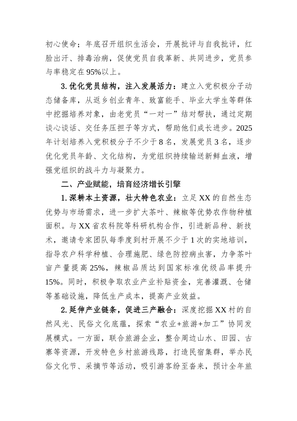 村2025年驻村工作队工作计划_第2页