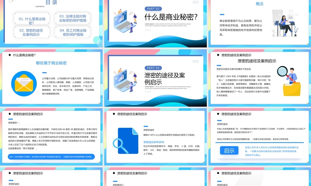 2023公司保密培训PPT简约风公司电脑与文件保密工作培训课件模板.pptx