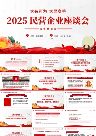 2025民营企业座谈会要点速览PPT促进民营经济发展专题课件.pptx