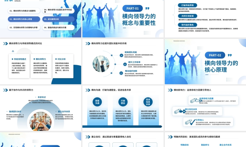 横向领导力PPT公司企业打破传统界限共同引领变革下载.pptx