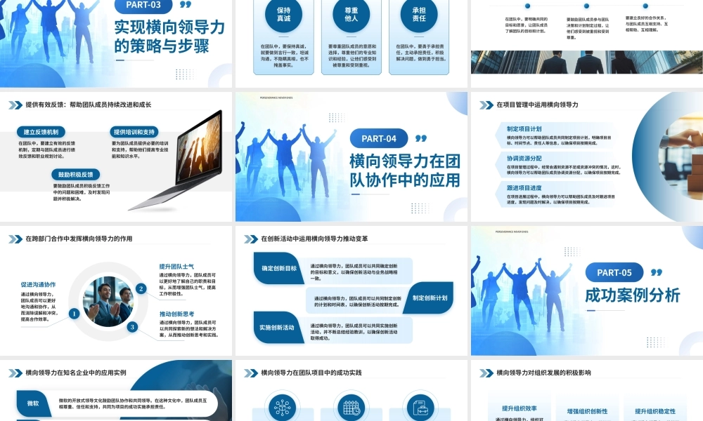 横向领导力PPT公司企业打破传统界限共同引领变革下载.pptx