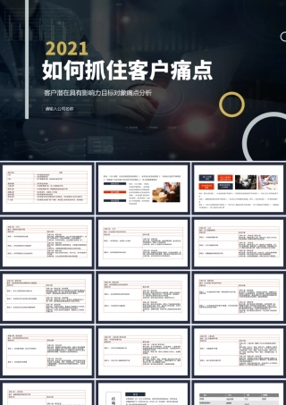 如何抓住客户痛点客户潜在具有影响力目标对象痛点分析动态PPT.pptx