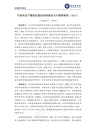 宁波市及下辖各区县经济财政实力与债务研究（2023）-23页.pdf