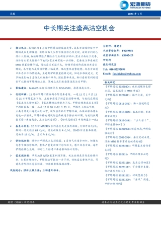 甲醇月报：中长期关注逢高沽空机会-20240105-宏源期货-11页.pdf
