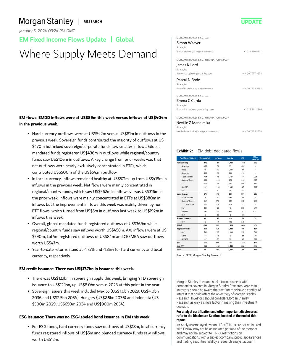 Morgan Stanley Fixed-EM Fixed Income Flows Update Where Supply Meets Demand-105758877.pdf_第1页