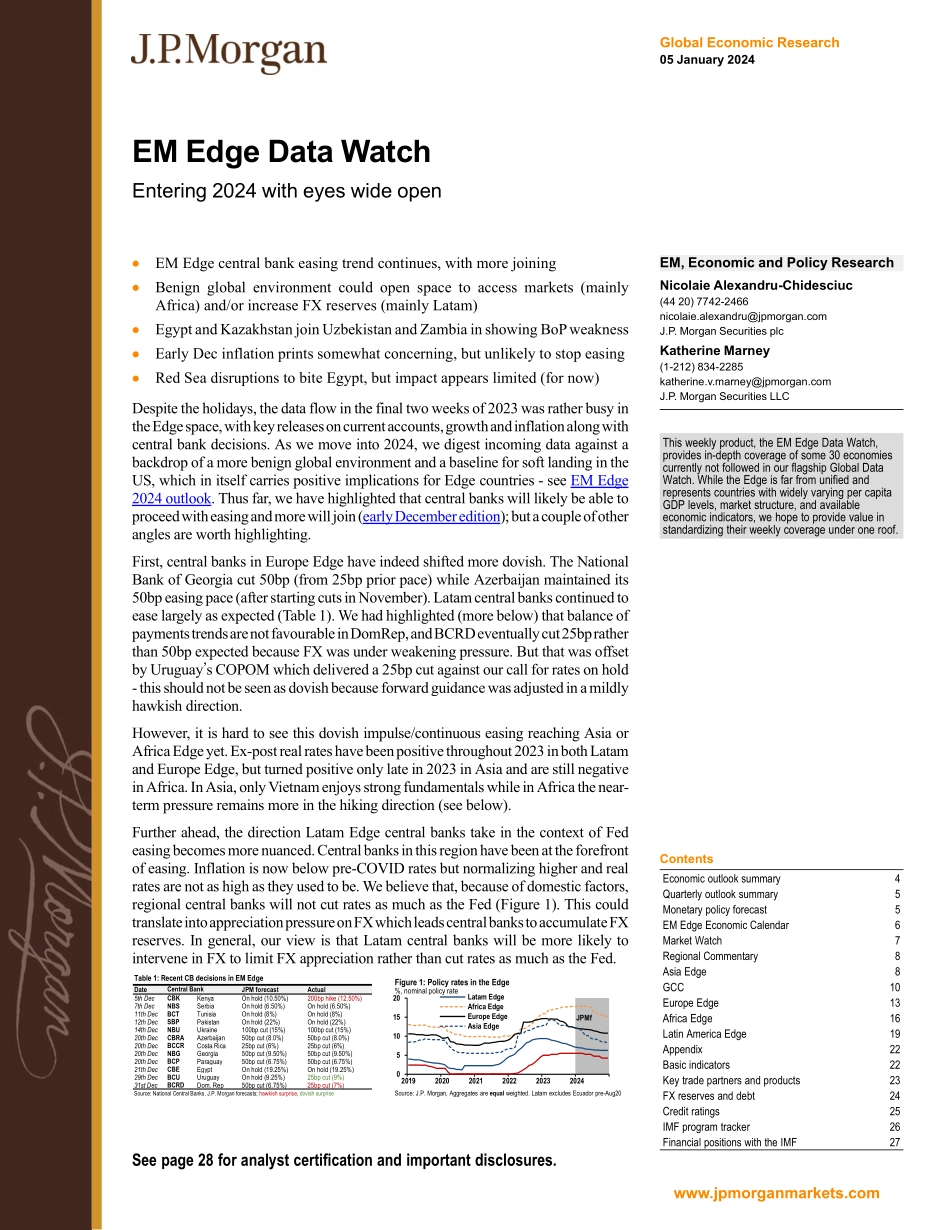 JPMorgan Econ  FI-EM Edge Data Watch Entering 2024 with eyes wide open-105763941.pdf_第1页