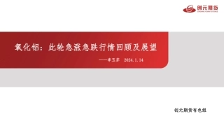 氧化铝：此轮急涨急跌行情回顾及展望-20240114-创元期货-10页.pdf
