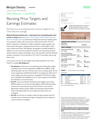 Morgan Stanley-China Telecoms Revising Price Targets and Earnings Estimate...-105796547.pdf
