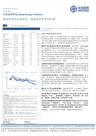 全球能源转型：越南新能源深度探究；越南绿色革命的机遇-20240124-海通国际-44页.pdf