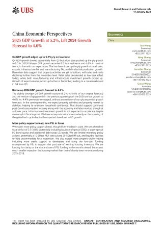 UBS Economics-China Economic Perspectives _2023 GDP Growth at 5.2, Lift 2...-105989793.pdf