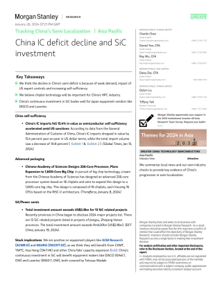 Morgan Stanley-Tracking China’s Semi Localization China IC deficit decline...-106176650.pdf