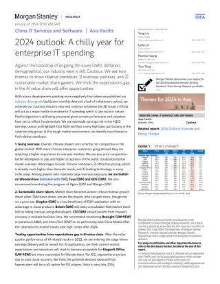 Morgan Stanley-China IT Services and Software 2024 outlook A chilly year ...-106064174.pdf