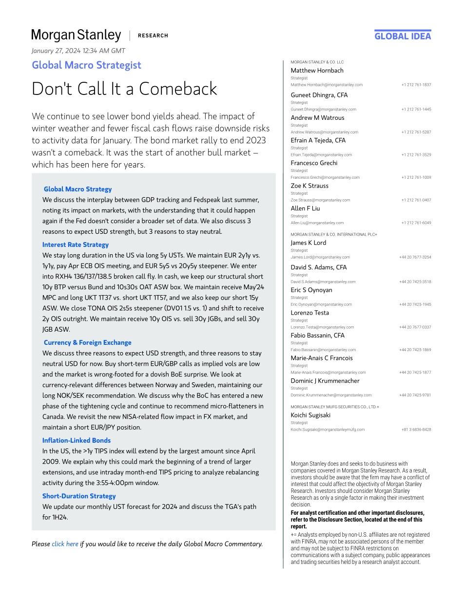 Morgan Stanley Fixed-Global Macro Strategist Dont Call It a Comeback-106177351.pdf_第1页