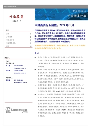 中国酒类行业展望（2024年1月）-16页.pdf