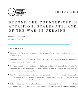 欧洲对外关系委员会-乌克兰战争的消耗、僵局和未来（英）-2024.1-30页.pdf