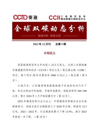 全球双碳动态分析12月刊 打印稿-32页.pdf