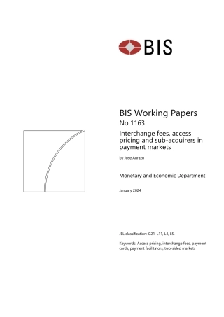 国际清算银行-支付市场中的交换费、接入定价和次级收购方（英）-2024.1-24页.pdf