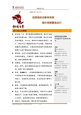 碳酸锂月报：资源端扰动影响有限 锂价预期震荡运行-20240205-金源期货-13页.pdf