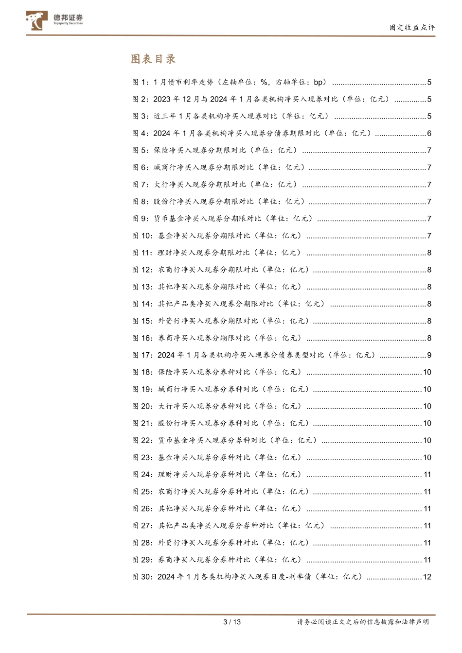 固定收益点评：近期债券行情的机构行为及偏好-20240203-德邦证券-13页.pdf_第3页