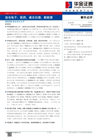 2023Q4基金持仓点评：加仓电子、医药，减仓白酒、新能源-20240209-华金证券-13页.pdf
