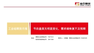 工业硅期货月报：节后盘面无明显变化，需求端恢复不及预期-20240229-金石期货-28页.pdf