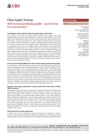UBS Equities-China Equity Strategy _4Q23 investor positioning update - mo...-106633473.pdf