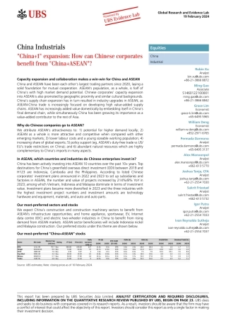 UBS Equities-China Industrials __China+1_ expansion How can Chinese corp...-106587449.pdf