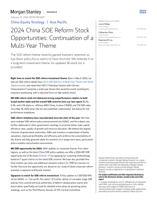 Morgan Stanley-China Equity Strategy 2024 China SOE Reform Stock Opportuni...-106630476.pdf