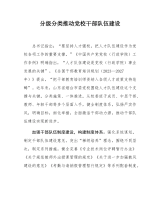 分级分类推动党校干部队伍建设.docx