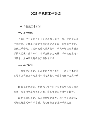 2025年党建工作计划.docx
