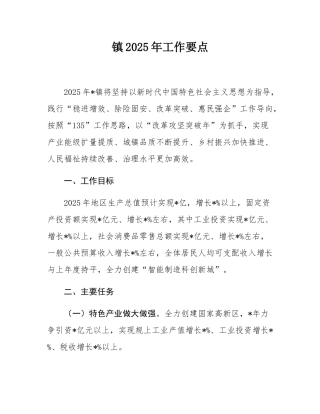 镇2025年工作要点.docx