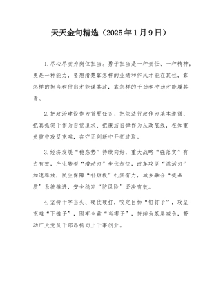 天天金句精选（2025年1月9日）.docx