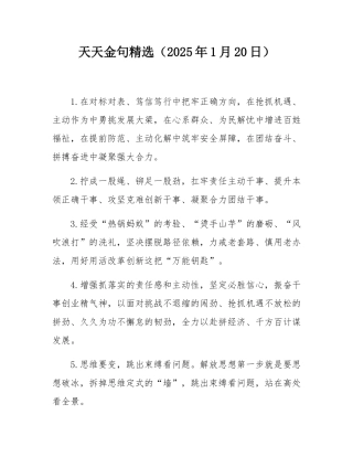 天天金句精选（2025年1月20日）.docx