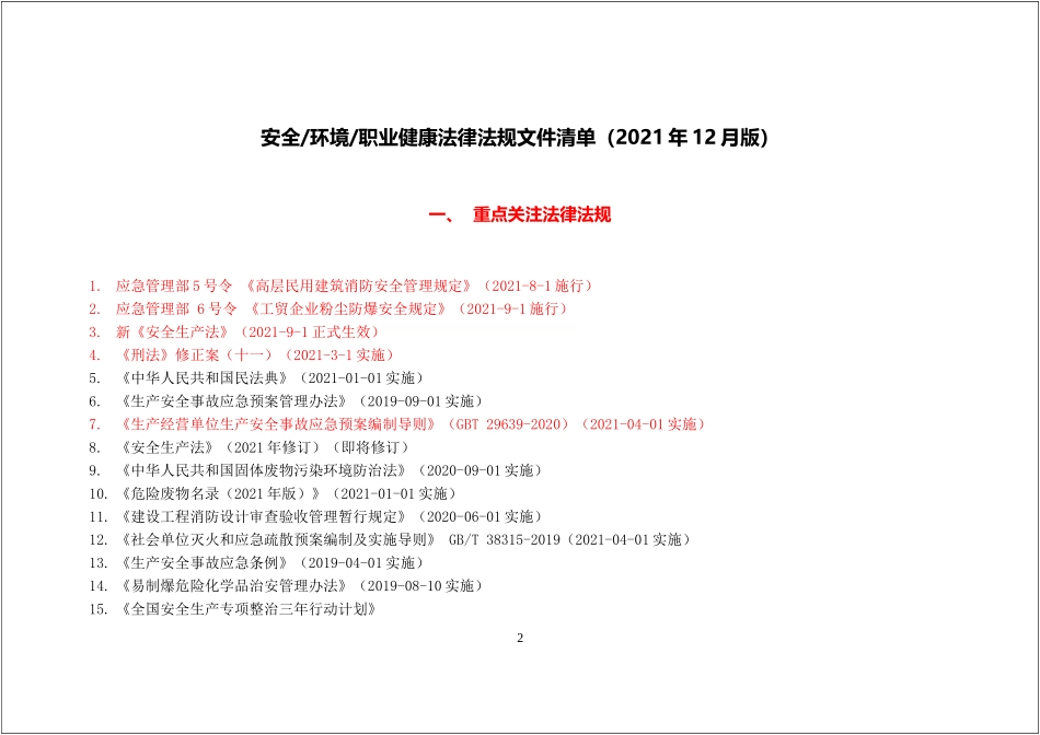 安全生产制度汇编150页！9万字！13项！100类！_第2页