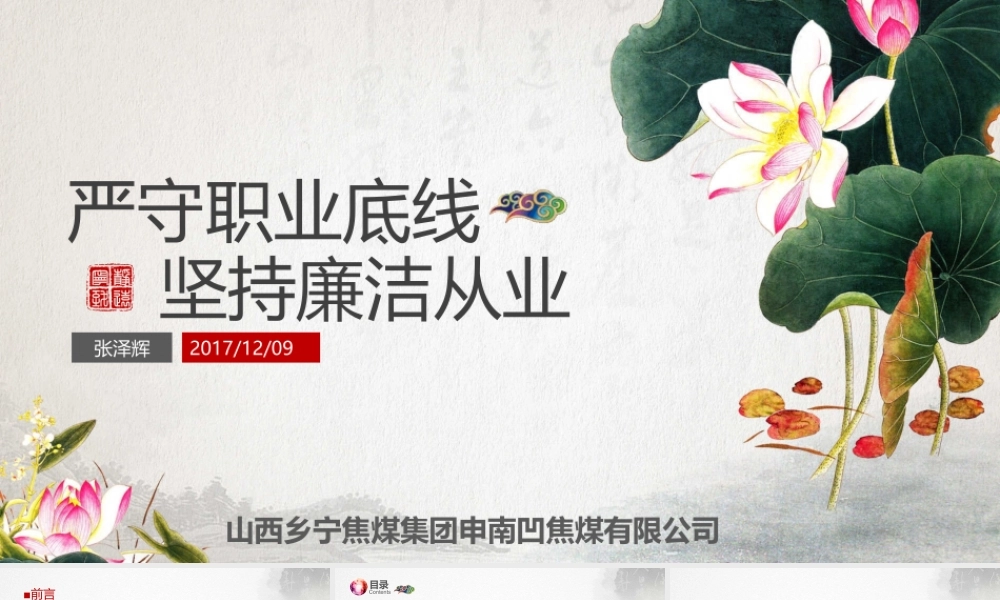 廉政党课申南凹