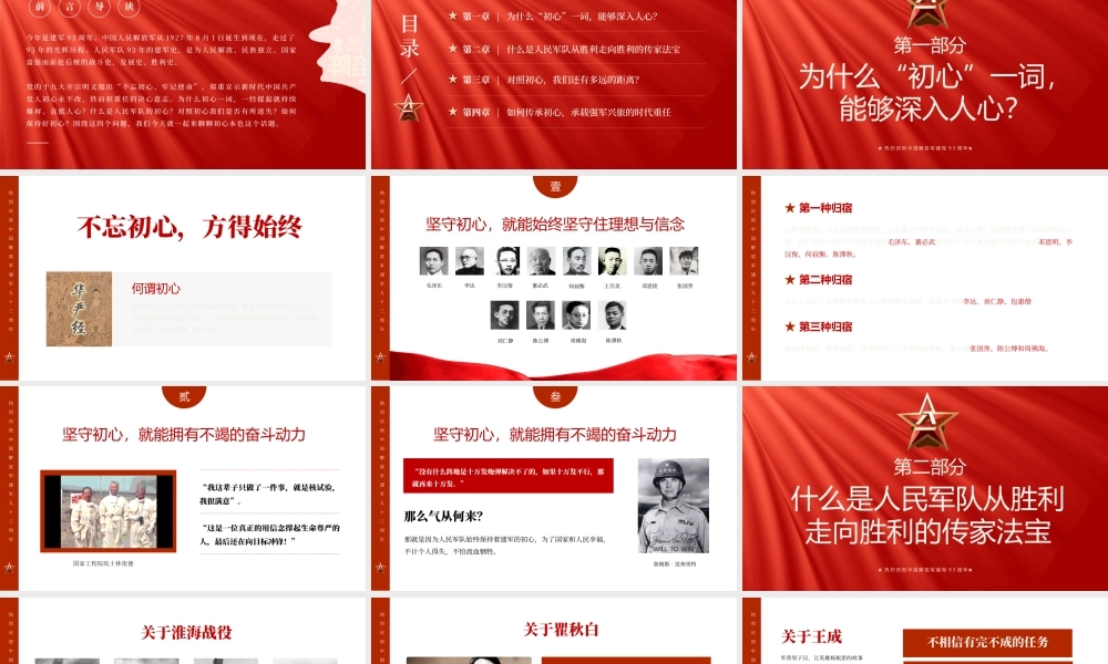 从百年历史看党的初心和使命PPT