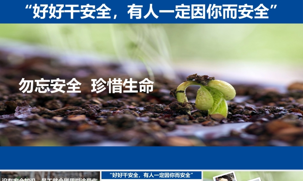 勿忘安全  珍惜生命——安全意识培训板