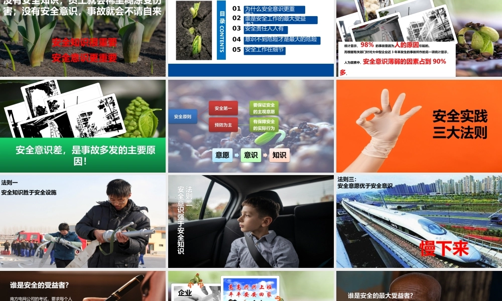 勿忘安全  珍惜生命——安全意识培训板